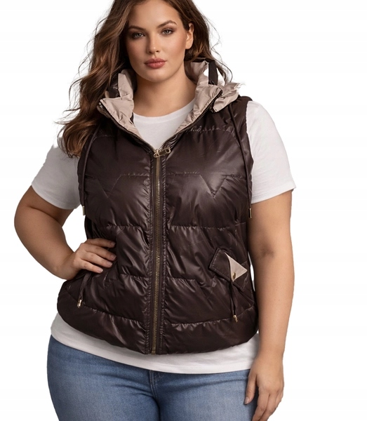 Prošívaný vesta Plus Size stylový Agrafka 6XL