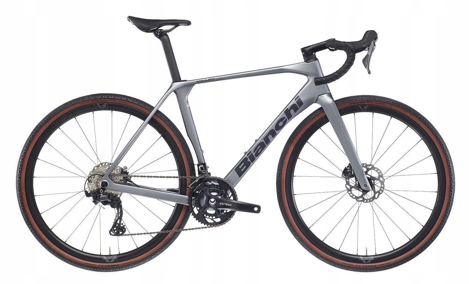 Rower gravelowy Bianchi Impulso Pro, Grx 820, Grey/Black Matt [Rozmiar S]