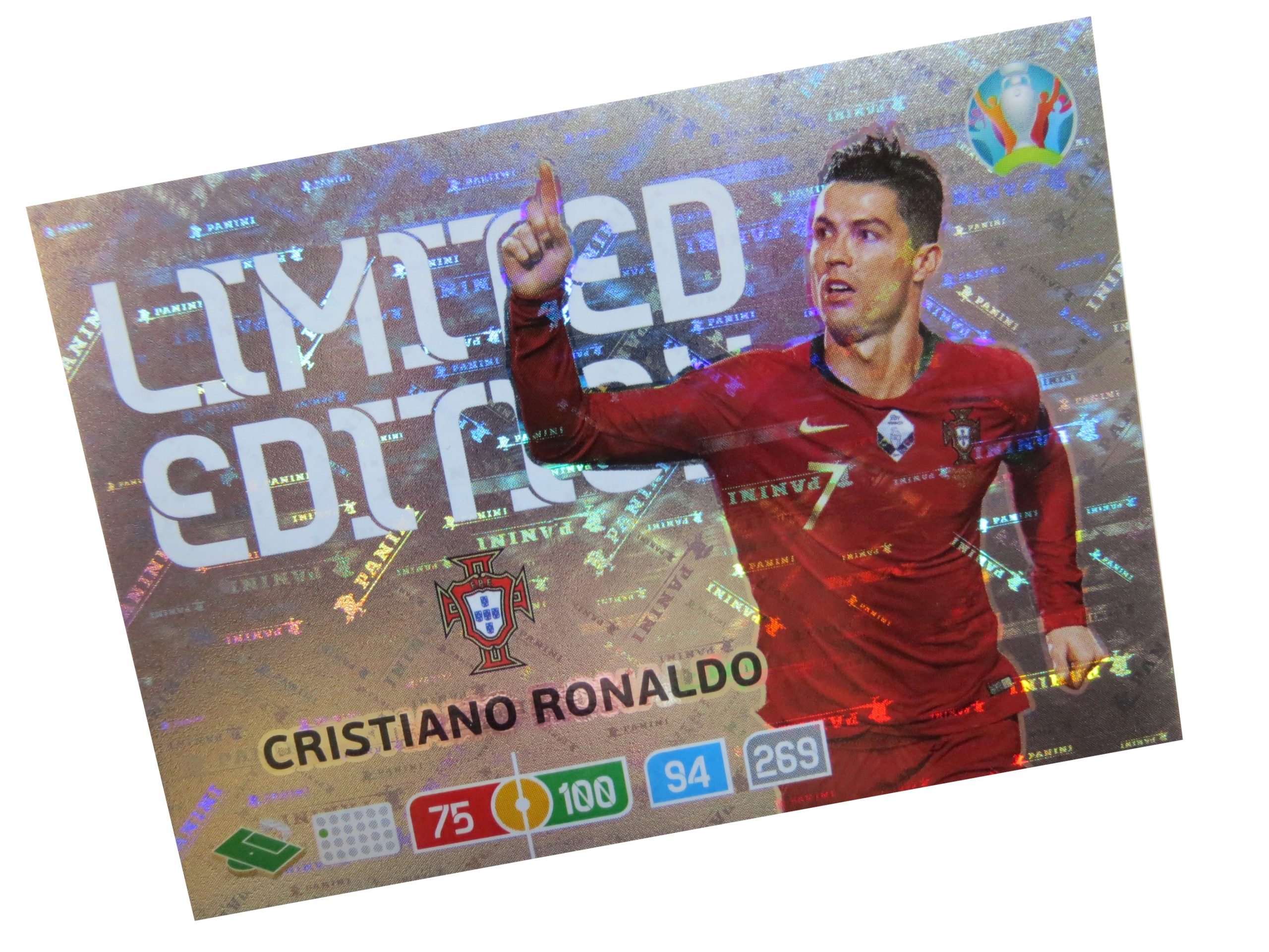 Panini Uefa Euro 2020 Karty Piłkarskie Mała Karta Limited Cristiano Ronaldo