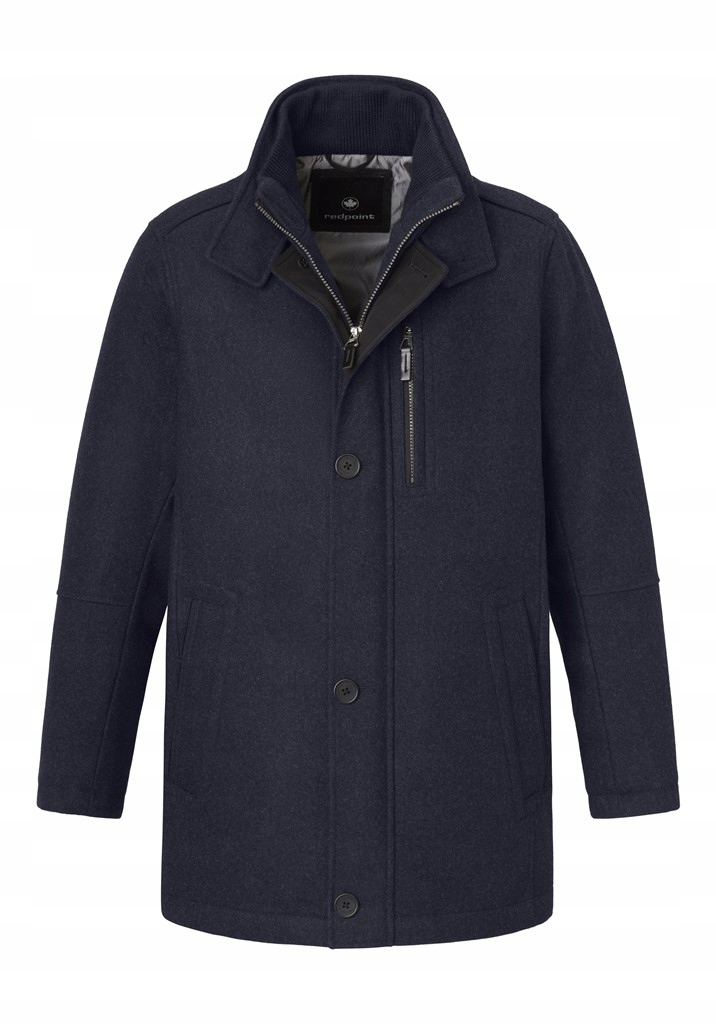Elegantní Vlněný Kabát Redpoint Gill Velké Velikosti, Modrý, 3XL 62