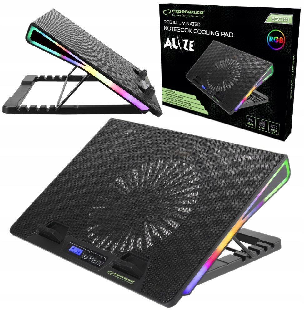 

Podkładka Podstawka Chłodzaca Laptop Regulacja Led
