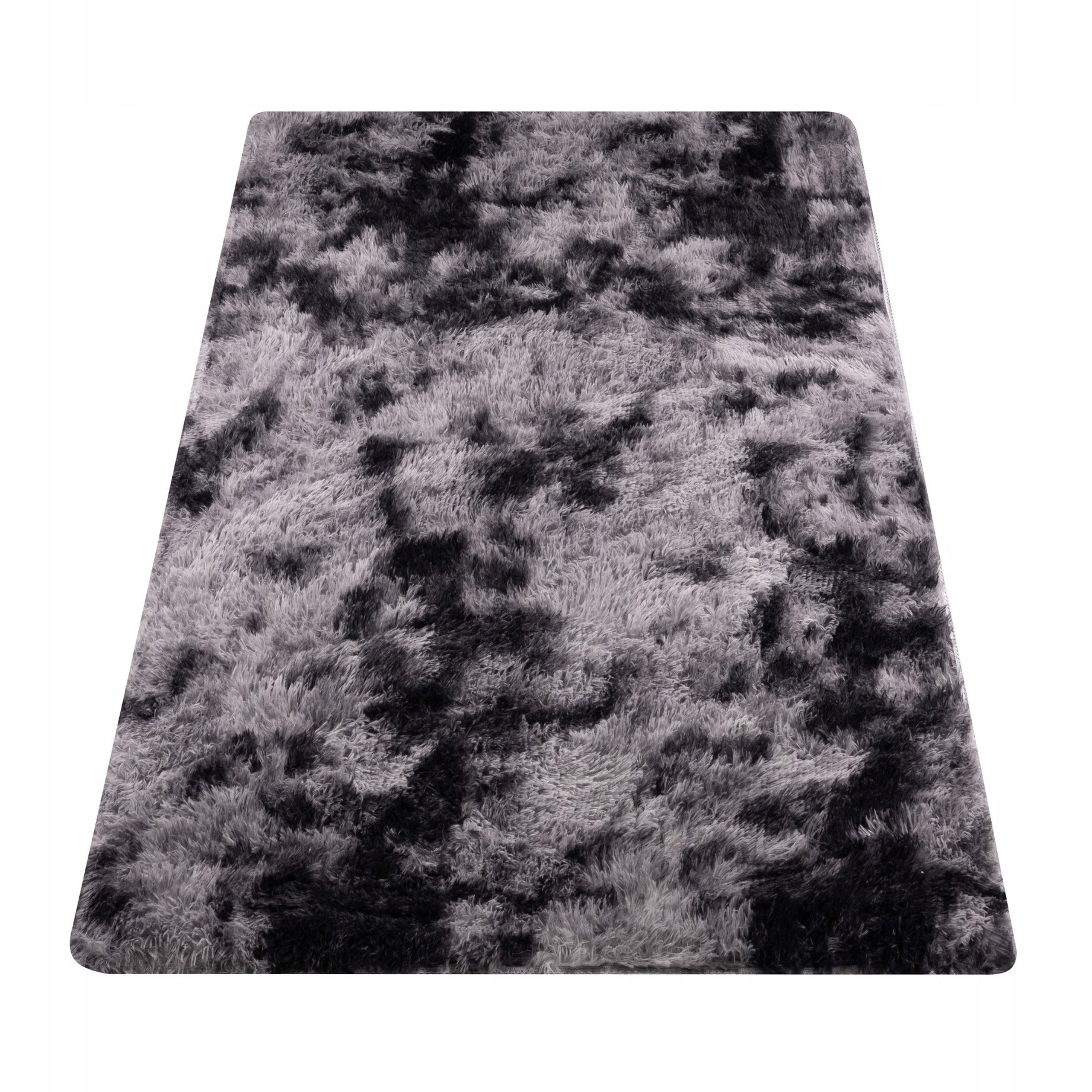 Koberec Shaggy Šedý 160X220 Měkký Plyšový Protiskluzový S Dlouhými Štětinami