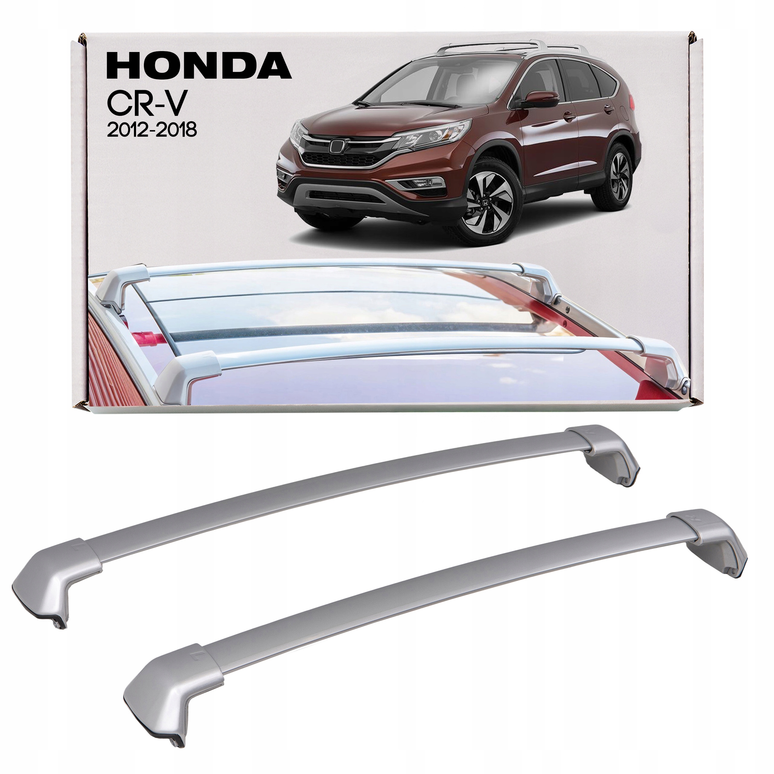 Honda Cr-v IV 2012-2018 Striebrné Lišty Na Strešné Nosiče P/n 08L04T0A100