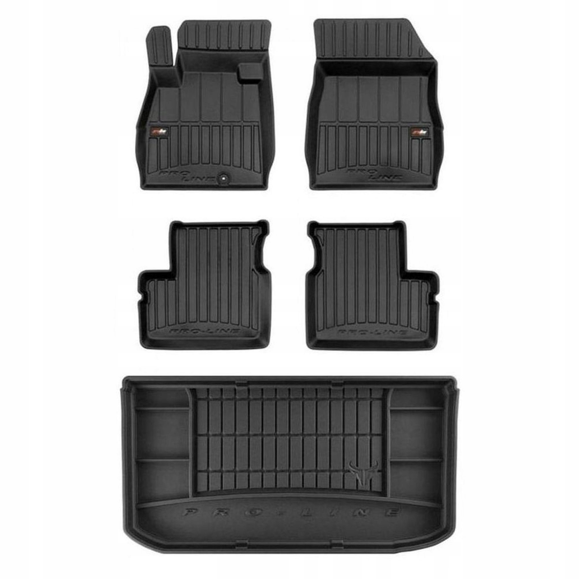 3D gumová sada koberců a rohožek Nissan Micra K13 2010-2016 Hatchback, bez