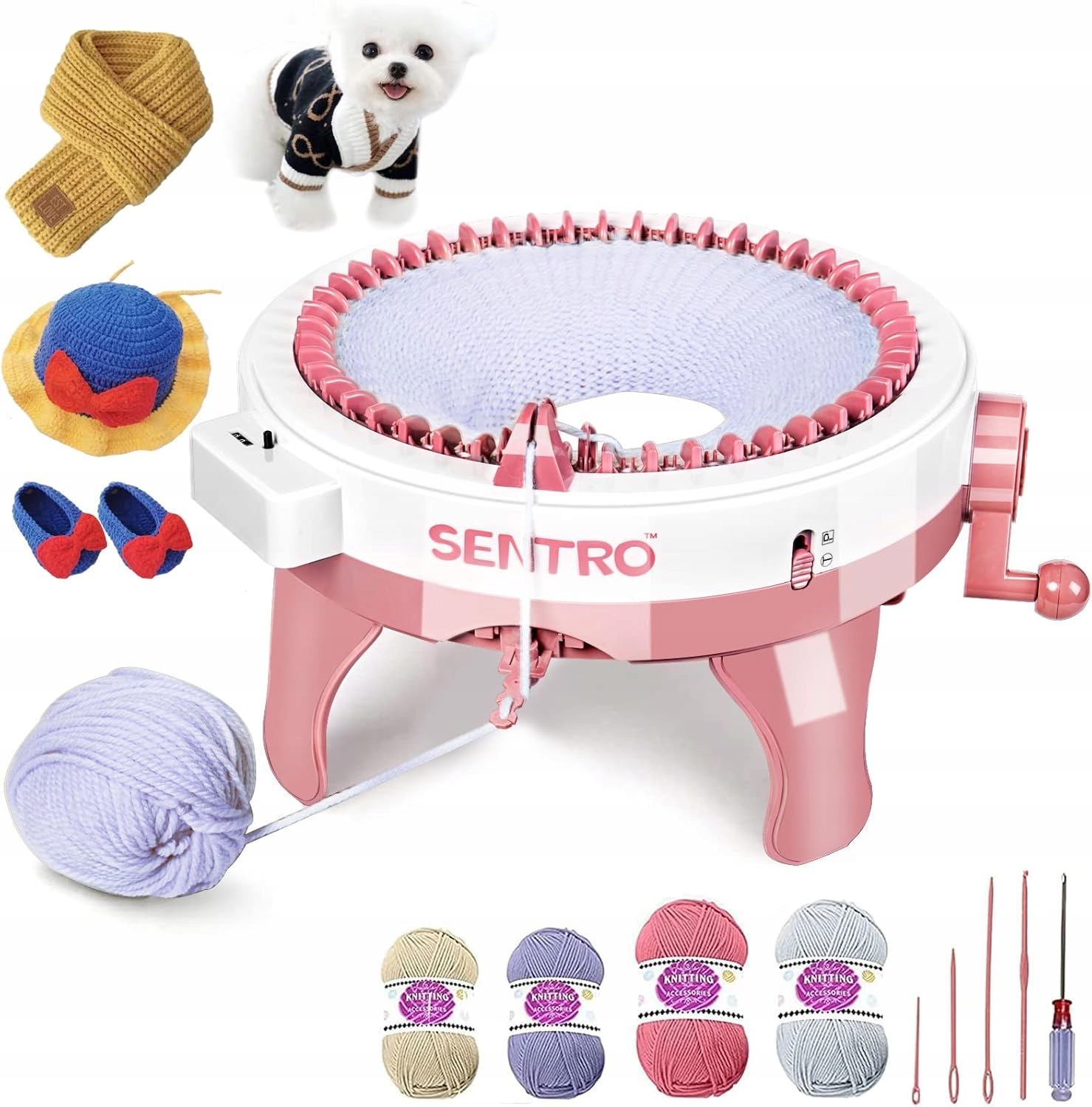 Sada pletací stroj pro tkaní šátků, svetrů, 48 jehel