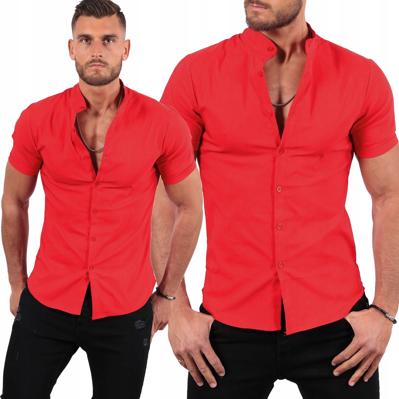 Pánská košile Stojka Casual Regular Svatba Svatební Hostina Svaté Přijímání