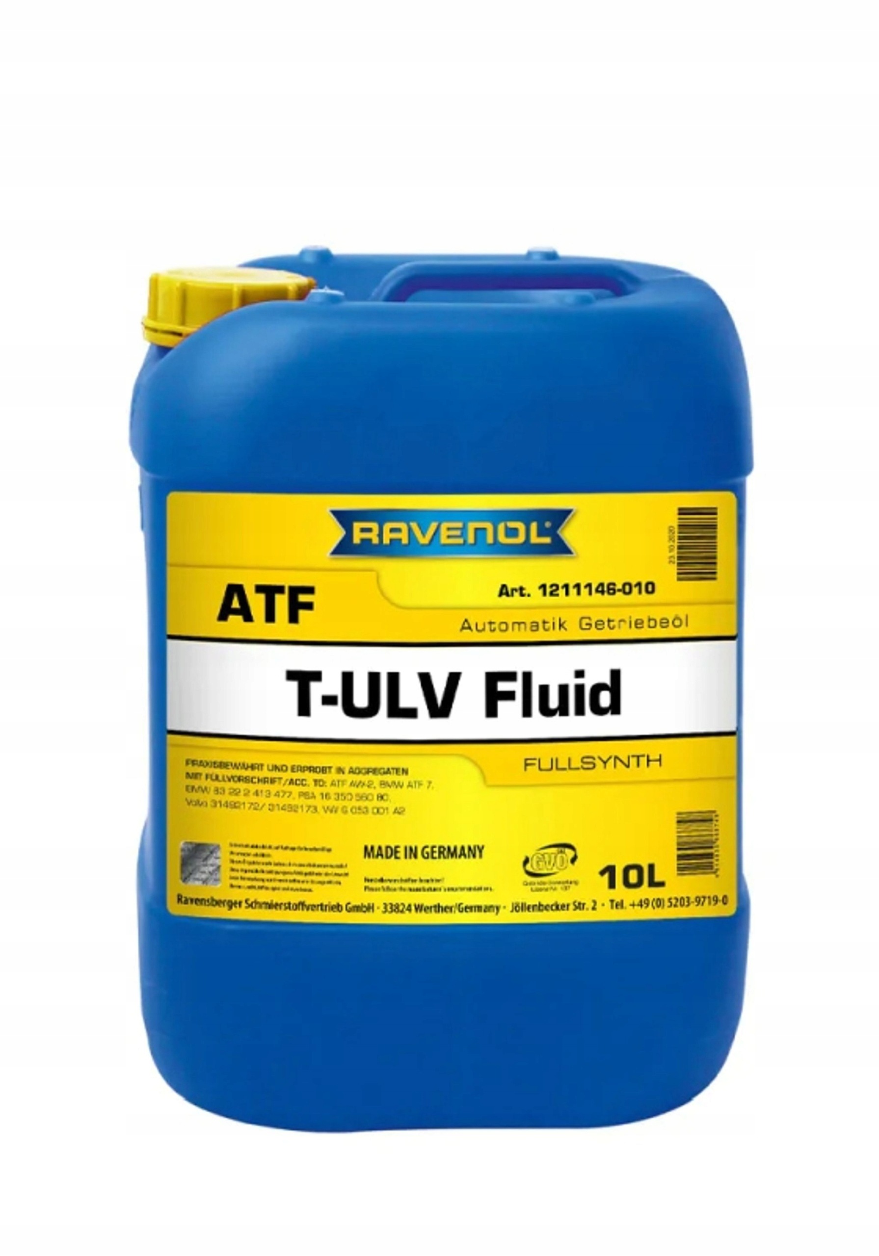 Prevodový olej Ravenol Atf T-ulv Fluid 10L