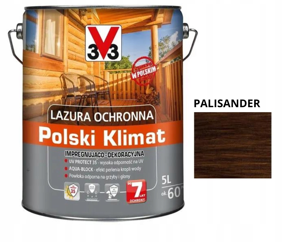 

V33 Lazura Ochronna 7 Lat 5l palisander