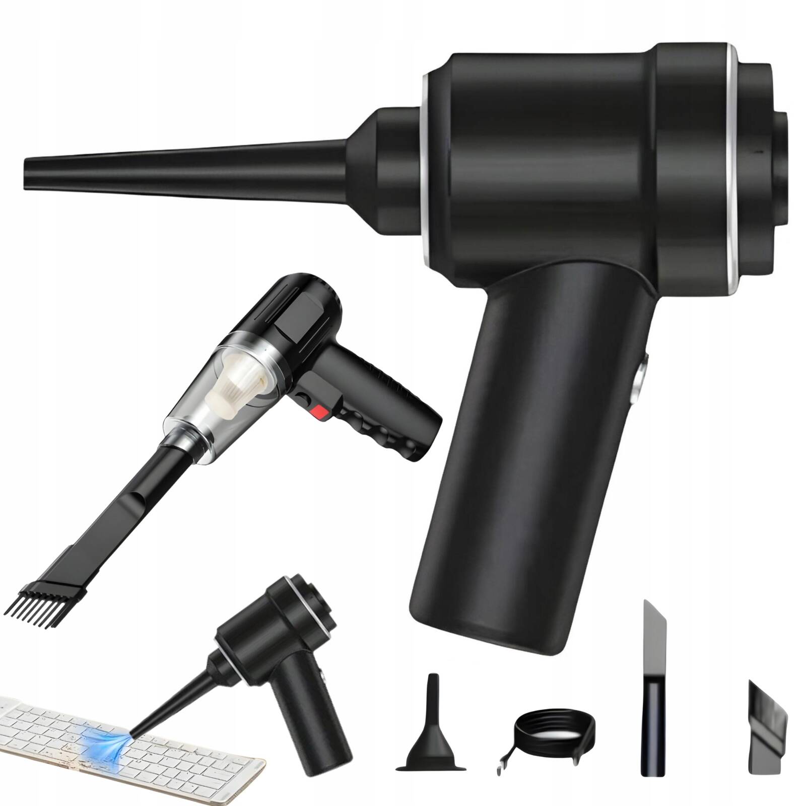 ELEKTRYCZNA DMUCHAWA ODKURZACZ ZESTAW 2 w 1 SPREZONE POWIETRZE KOMPRESOR