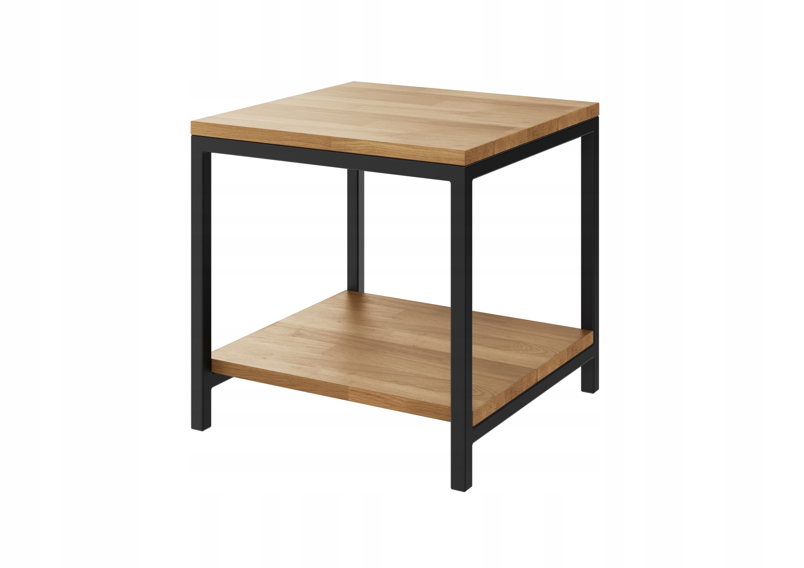 Nočný stolík Loft do spálne dub kov 40x40x40