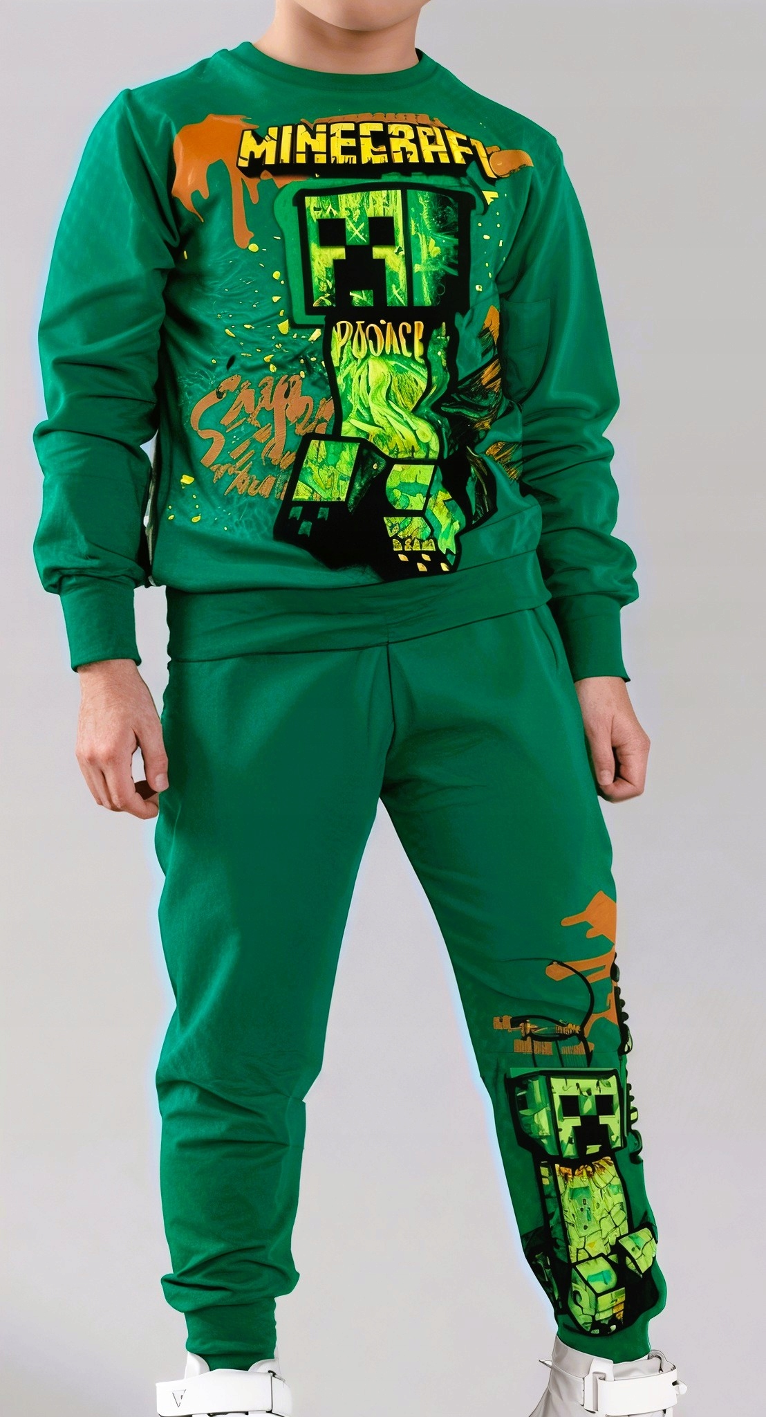 Dres minecraft 128 bluza spodnie komplet