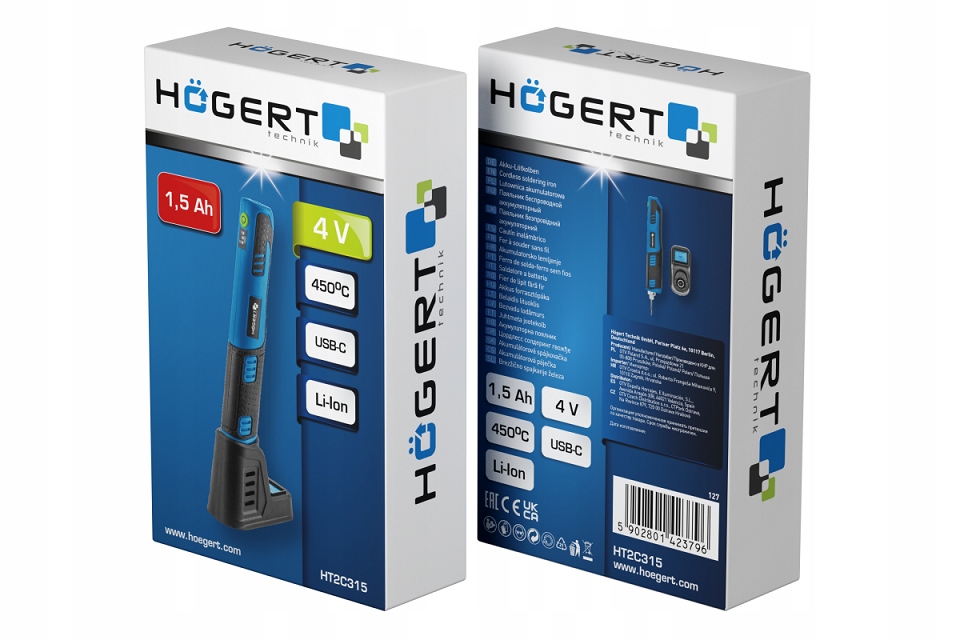 HOGERT LUTOWNICA AKUMULATOROWA 4V 450° C HT2C315 Zasilanie akumulatorowe