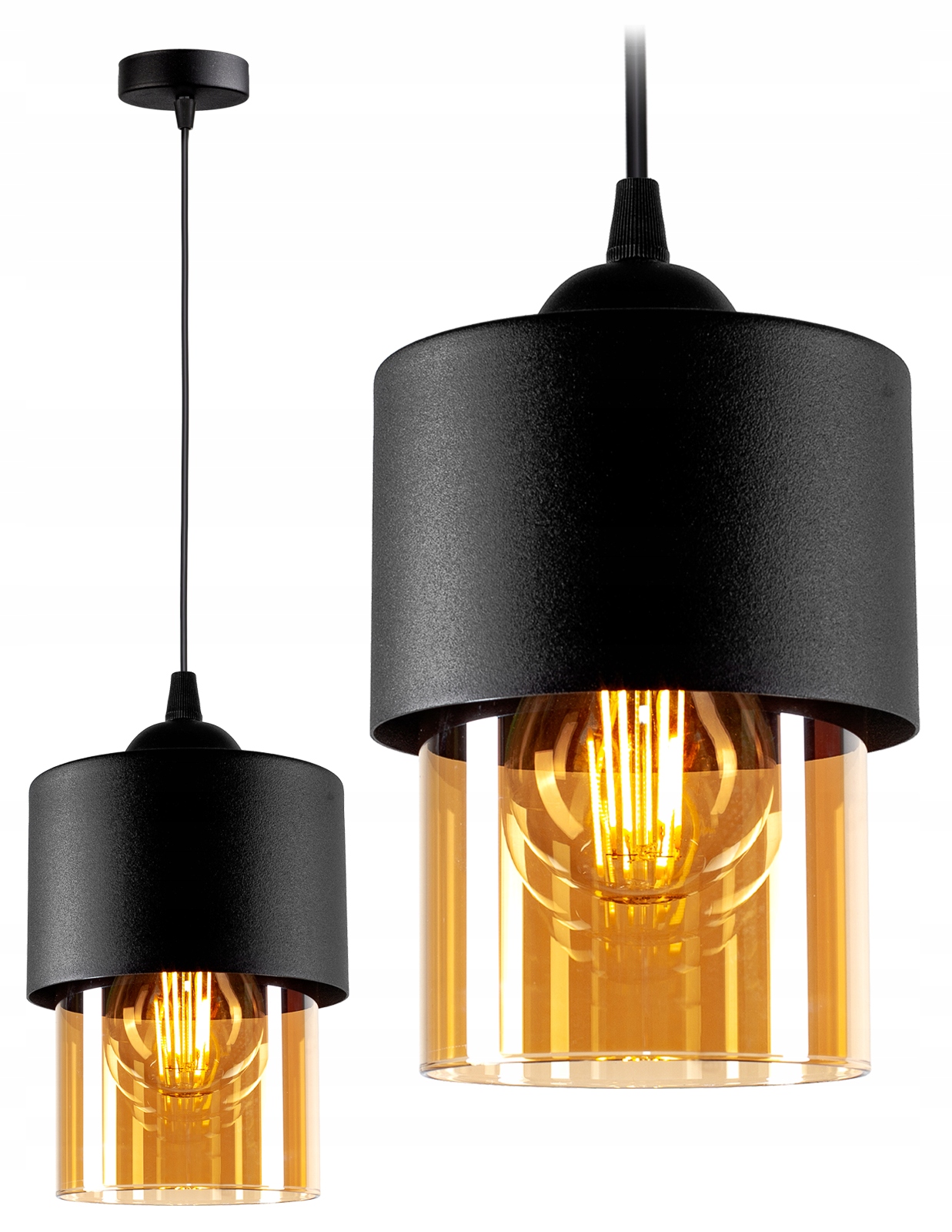 

Nowoczesna Szklana Lampa Wisząca Sufitowa Loft Led