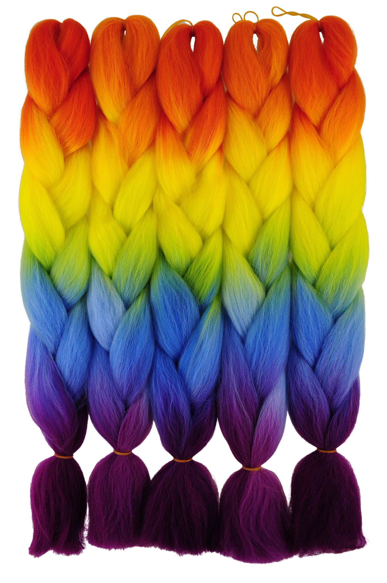 WŁOSY SYNTETYCZNE KOLOROWE WARKOCZYKI OMBRE 4-02 Marka Smart Colours