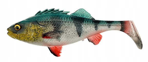 Savage Gear Guma 4D Perch Shad 12,5cm Green Silver