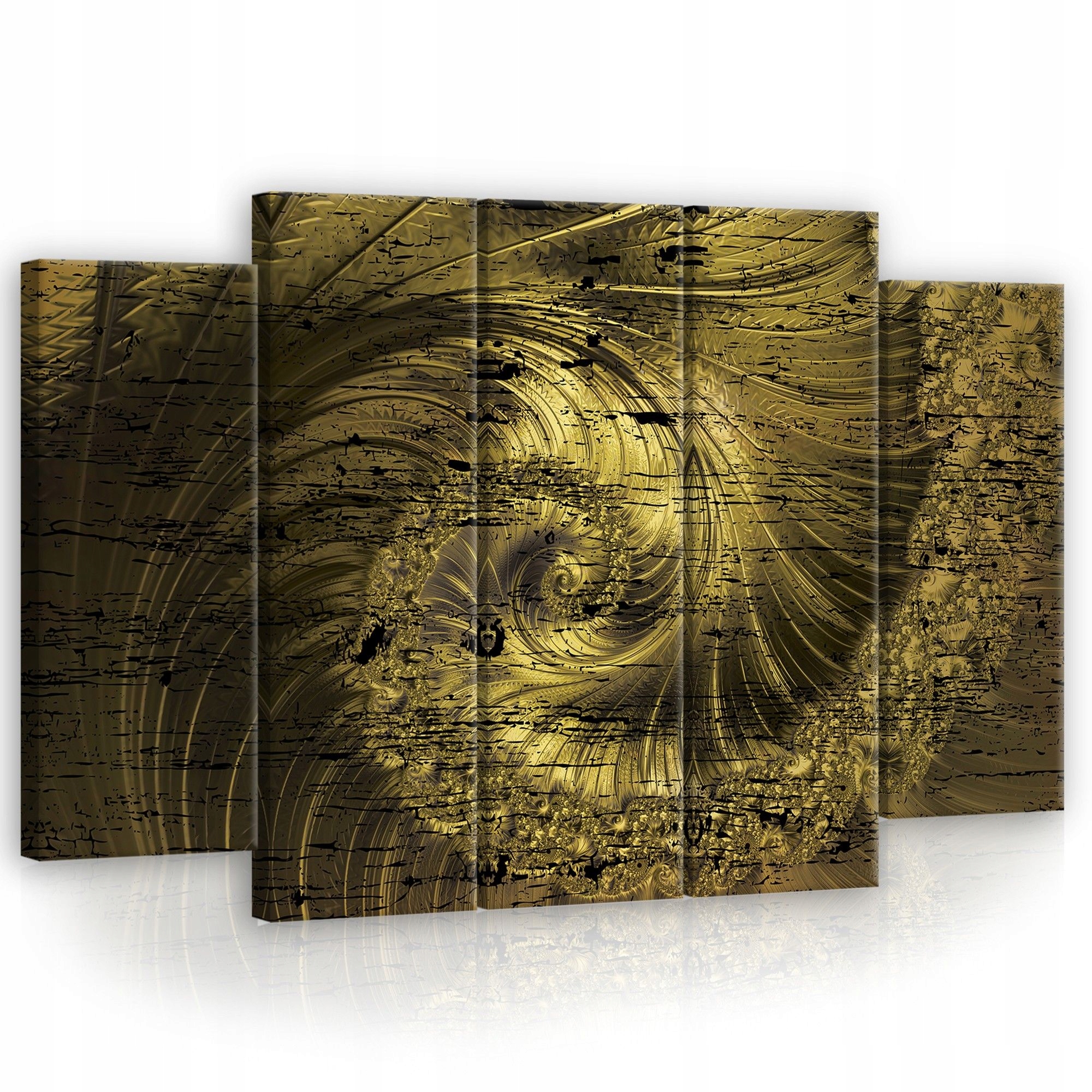 Obraz 150x100 Zlatá špirála dynamika energia abstrakcia textúra hĺbka