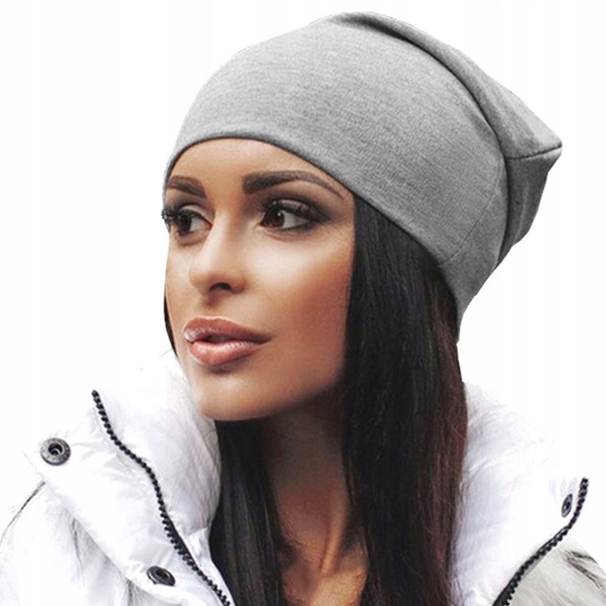 

Czapka jasnoszara Beanie smerfetka oversize
