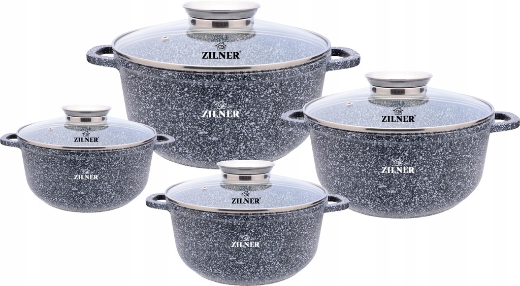 

Zestaw Garnków 8 Szt Marmur Zilner Indukcja 7078