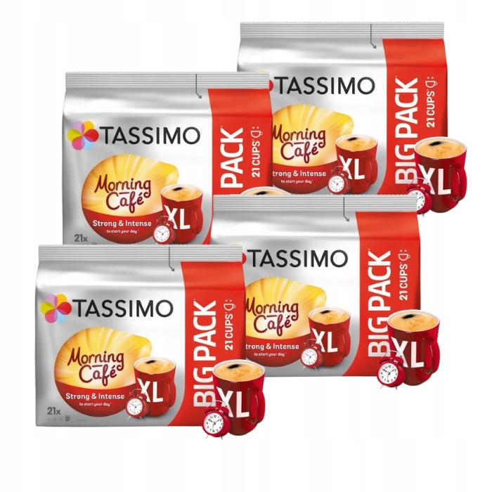 Levně Sada 4 kapslí Tassimo Morning Cafe Strong & Intense XL 21 ks