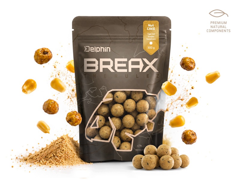 Kulki proteinowe Delphin BreaX 300g NutCAKE Orzech -Scopex-Kukurydza 20mm
