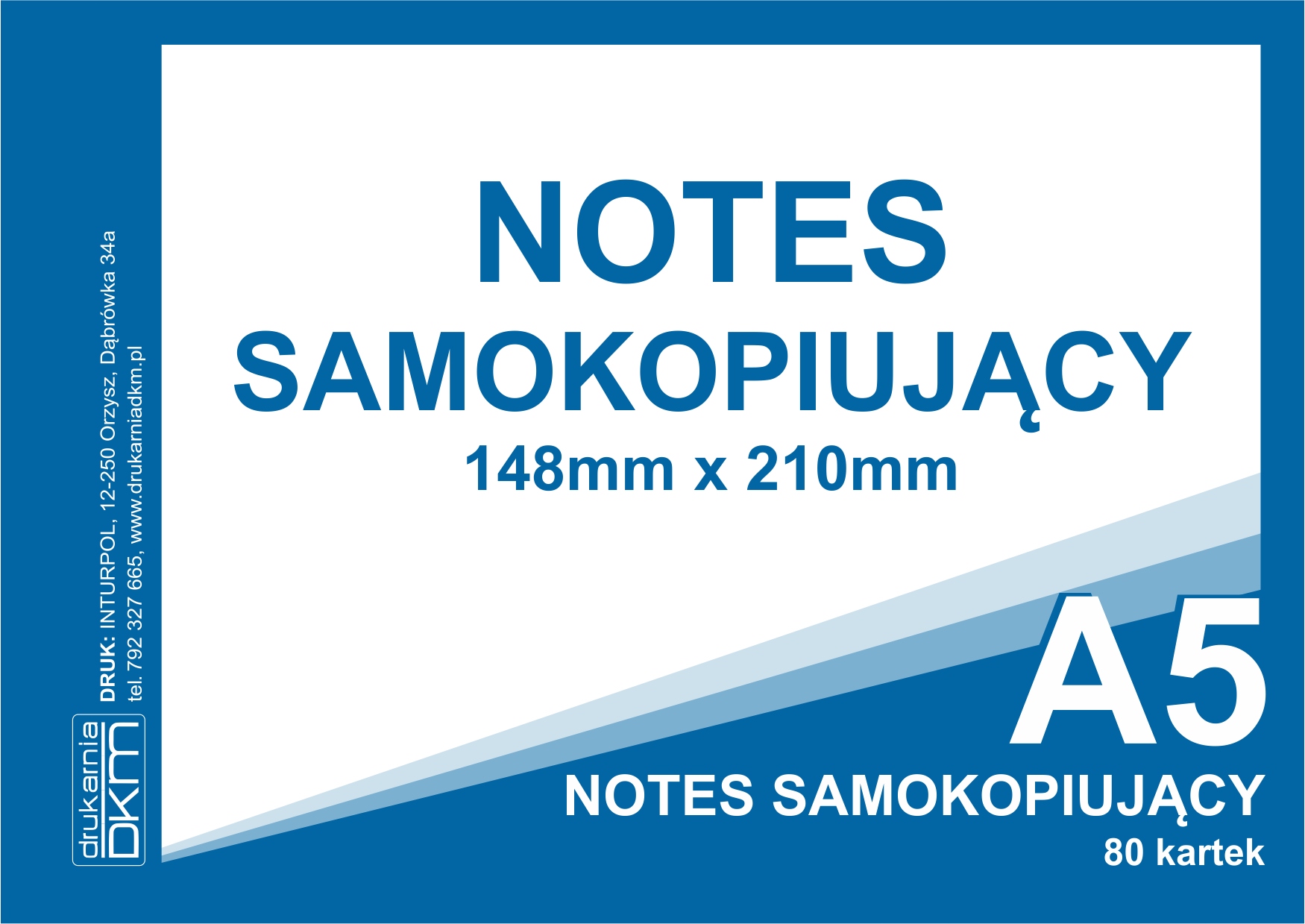 

Notes samokopiujący A5 80 kartek