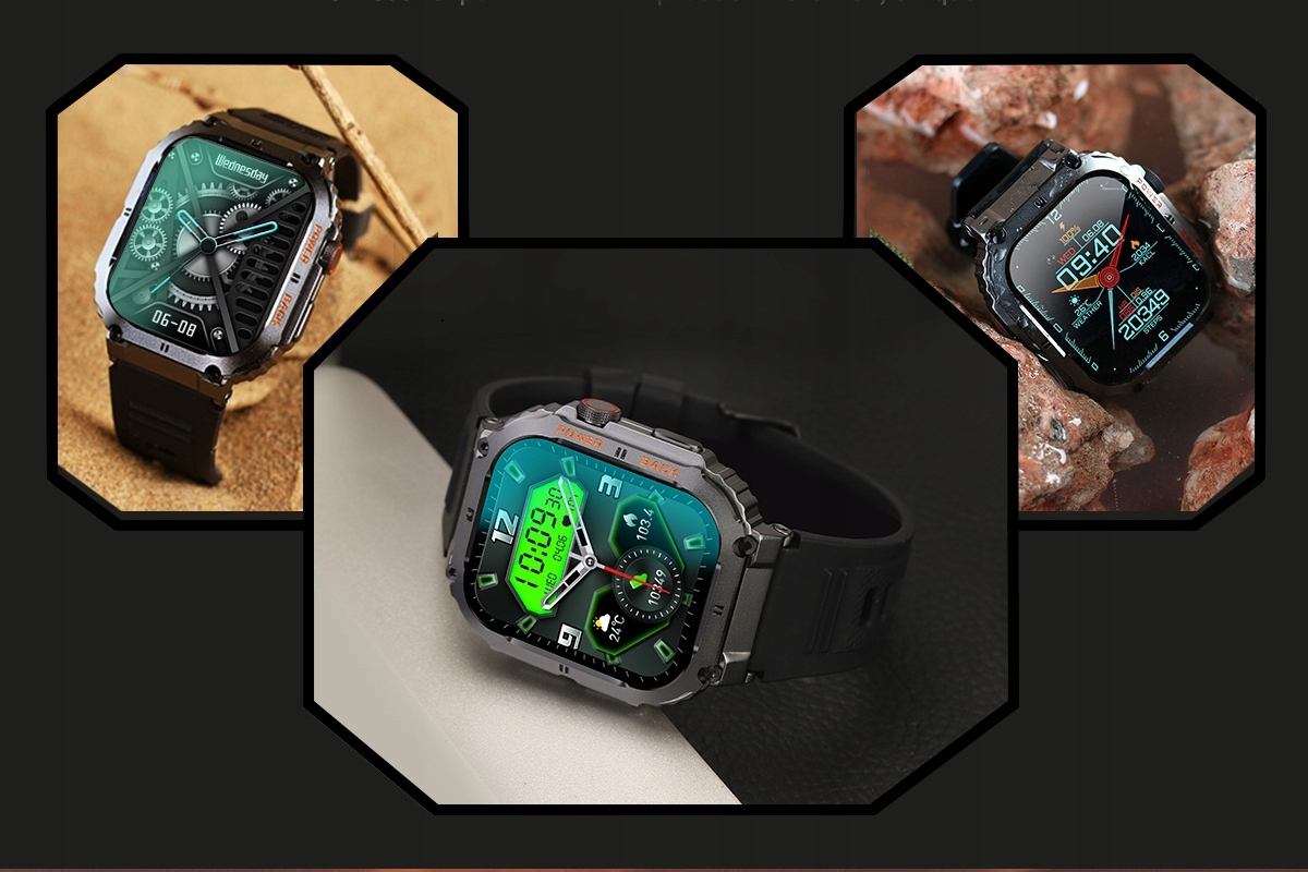 Smartwatch Męski Rozmowy Ciśnienie SpO2 PL 1,96" Rodzaj smartwatch