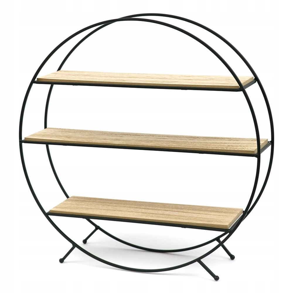 

Półka Czarna Metalowa 50cm Ekspozytor Stojąca Brąz