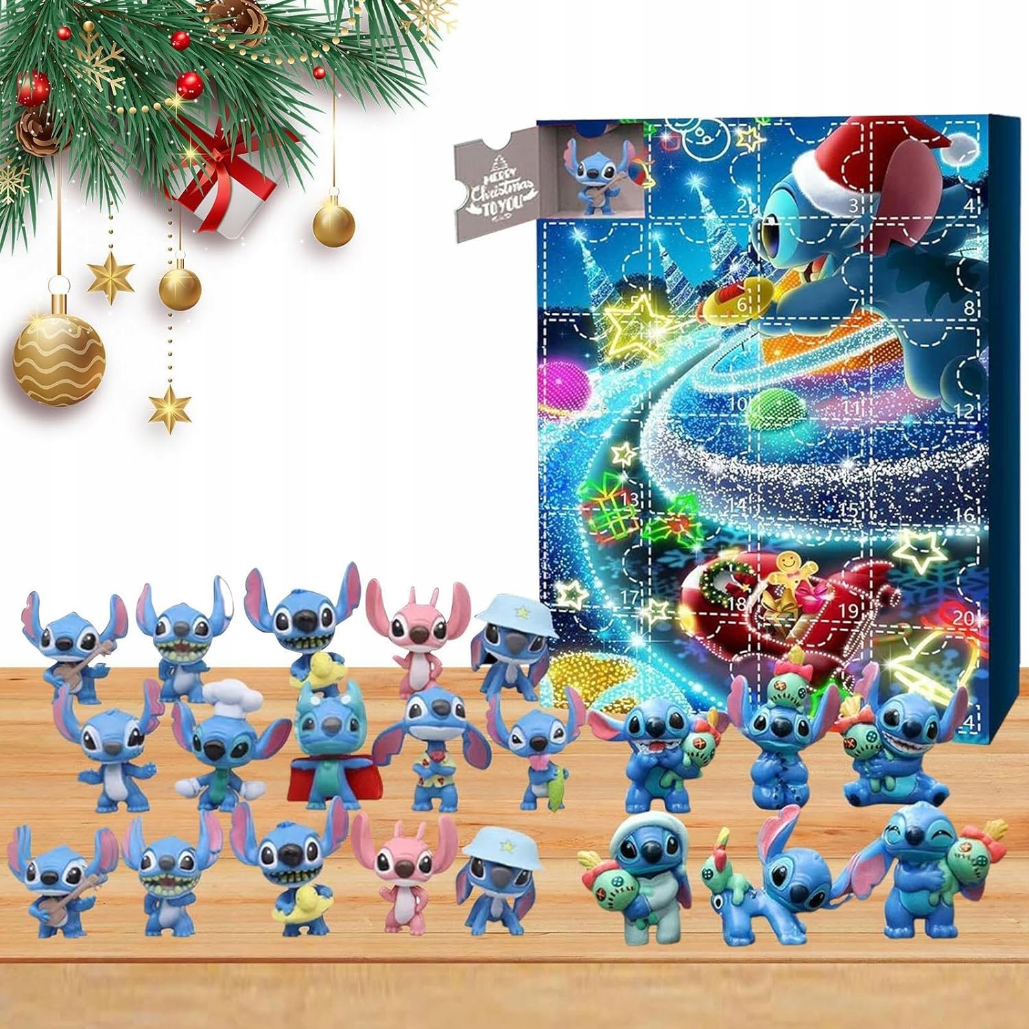 KALENDARZ ADWENTOWY ZABAWKA FIGUREK STITCH 24 Rodzaj stojący