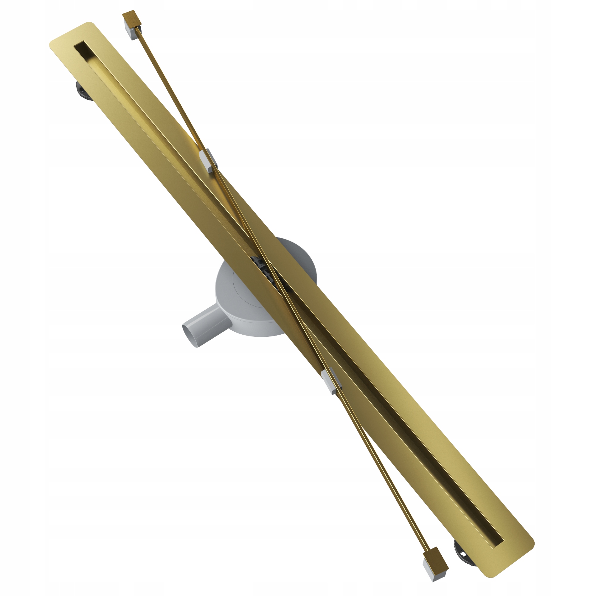 Lineárny Odtok Pod Dlažbu Zlatý 100 cm Oceľ Sifón Sprchová Vanička Luno