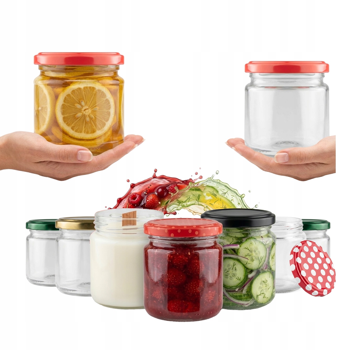 48 x Zavařovací Sklenice 200 Ml Sklenice Skleněné Ba Džem Med Dezert Svíčky 48kusů Fi 66