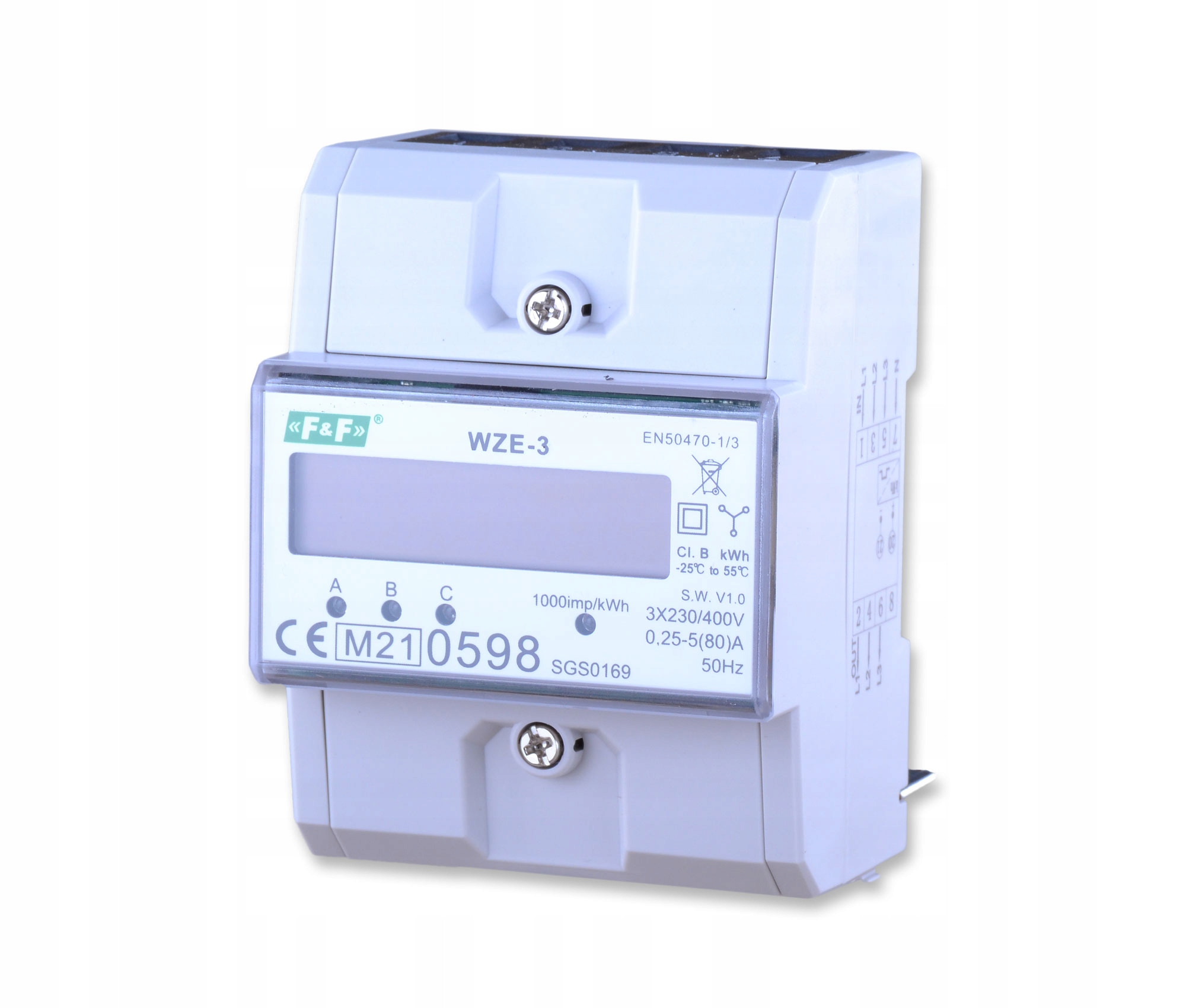 F&F WZE-3 LICZNIK ZUŻYCIA ENERGII 3-FAZOWY LCD (WZE-3) • Cena, Opinie ...