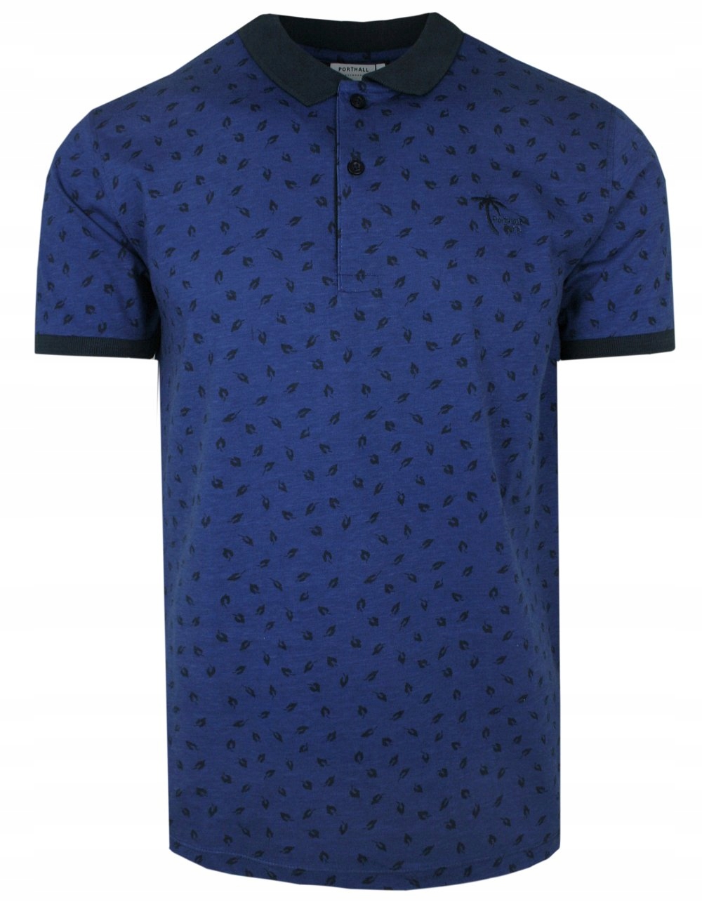 Tmavě modré Polokošile s lístky, velikost XL