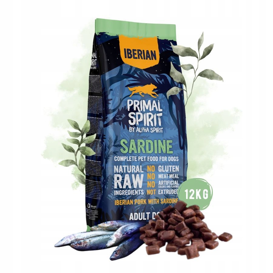 Levně Primal Spirit Iberian Sardine krmivo pro psy Vepřové Sardinky 12kg
