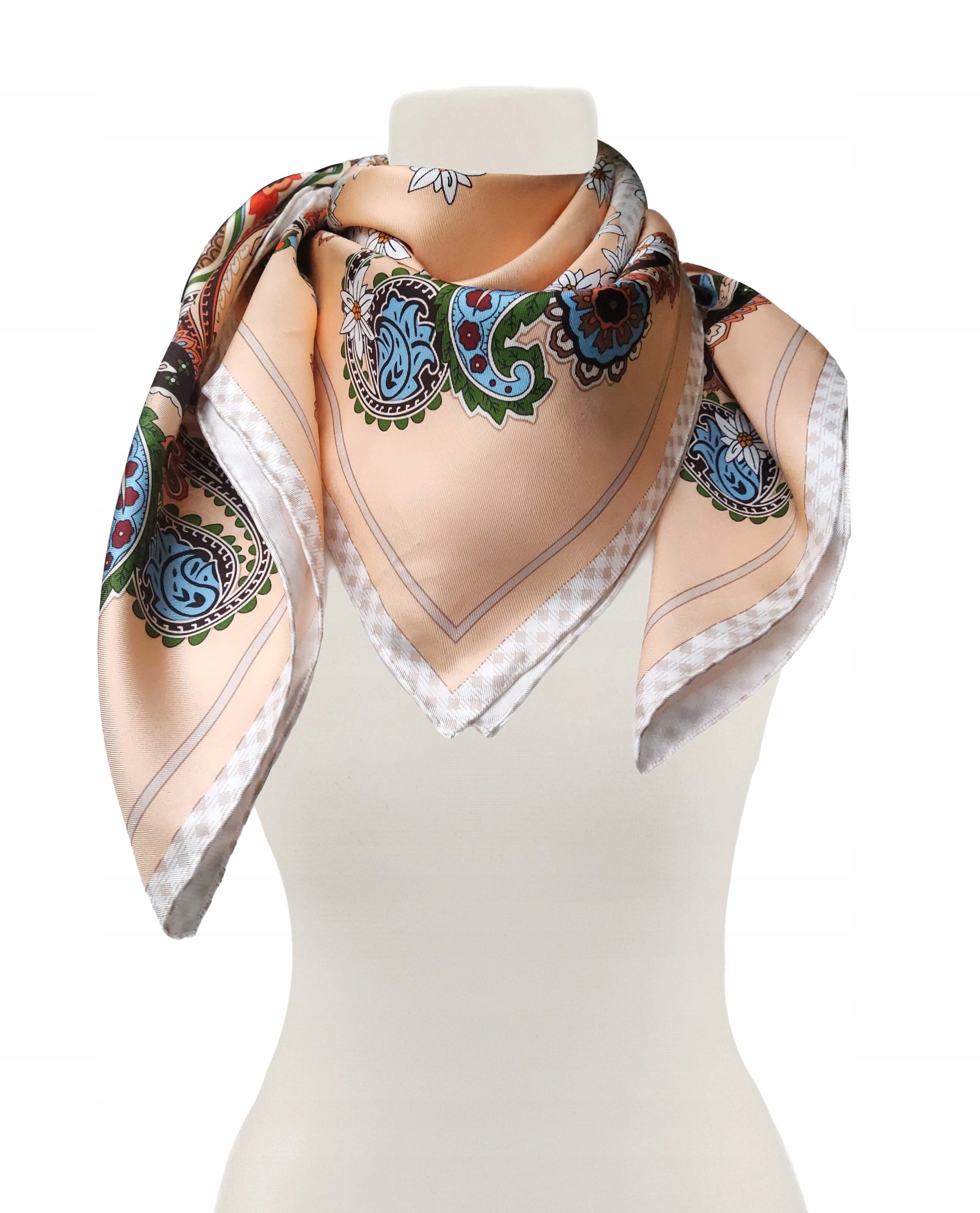 100% Hedvábí, Přírodní Značkový Šátek, Prémiová Šála