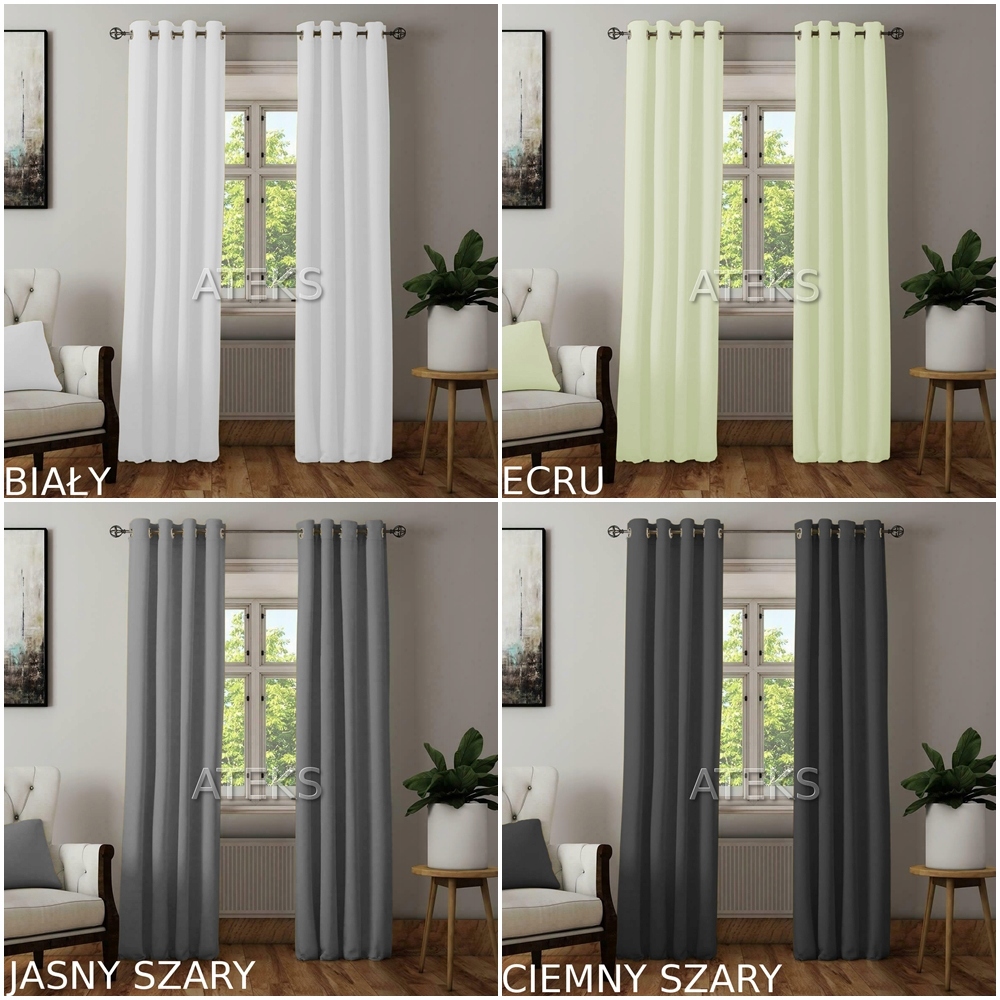 GOTOWE ZASŁONY MATOWE ZASŁONA PRZELOTKI 145x300 !! Szerokość produktu 145 cm