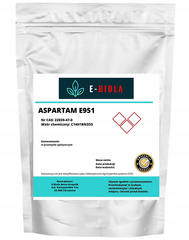 Aspartam E951 Sladidlo, Náhrada Cukru 1 kg