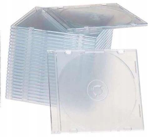 Krabice CD x 1 Slim na disky bezbarvé, průhledné, 10 kusů