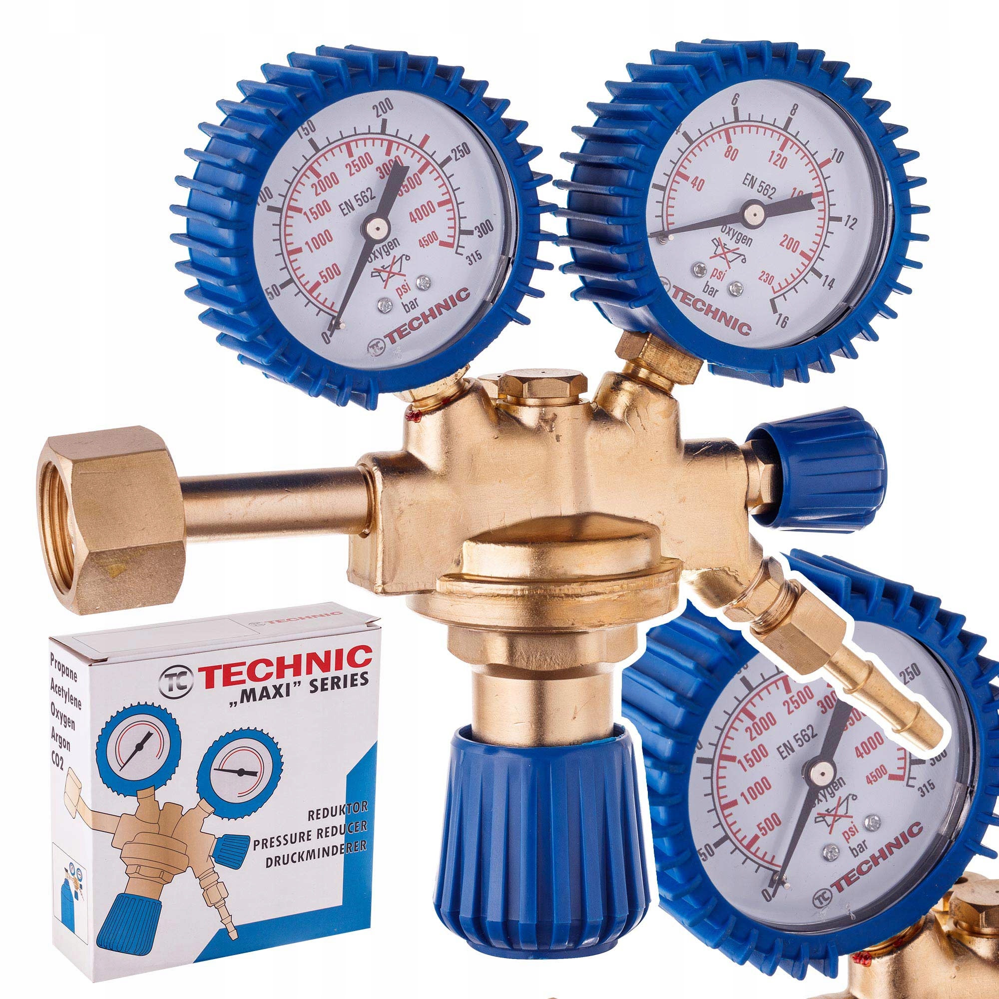 Reduktor tlaku kyslíku s přesnou regulací a ventilem