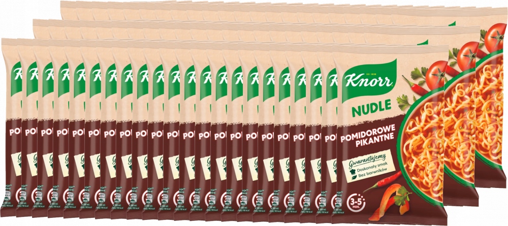 Knorr Nudle pomidorowe pikantne 63 g x66