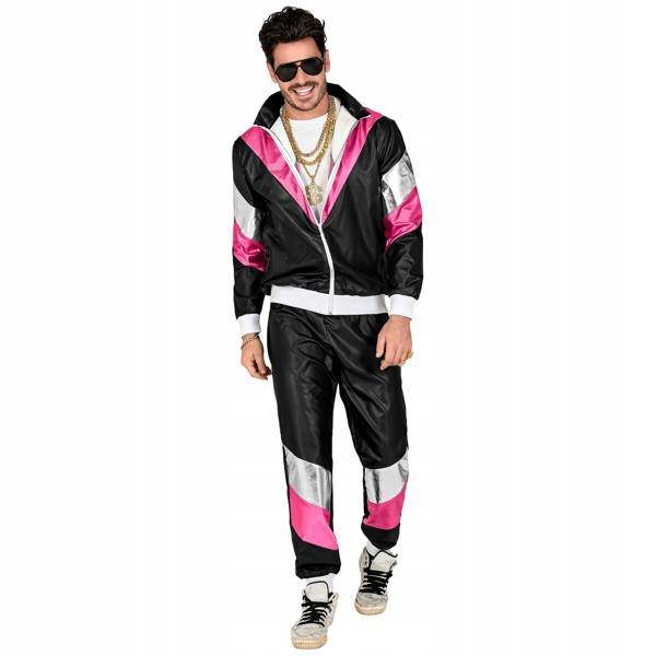 STRÓJ DRES CZARNY DISCO PARTY LATA 80 L Rozmiar L