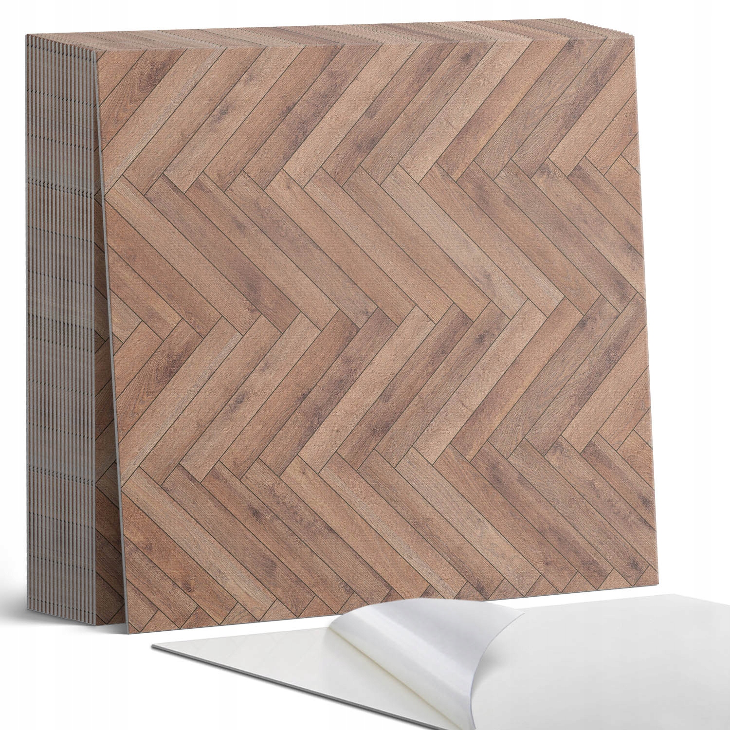 Dekorativní vinylové obklady na zeď ve stylu jedle s dřevem 20 x 20 x 20 cm