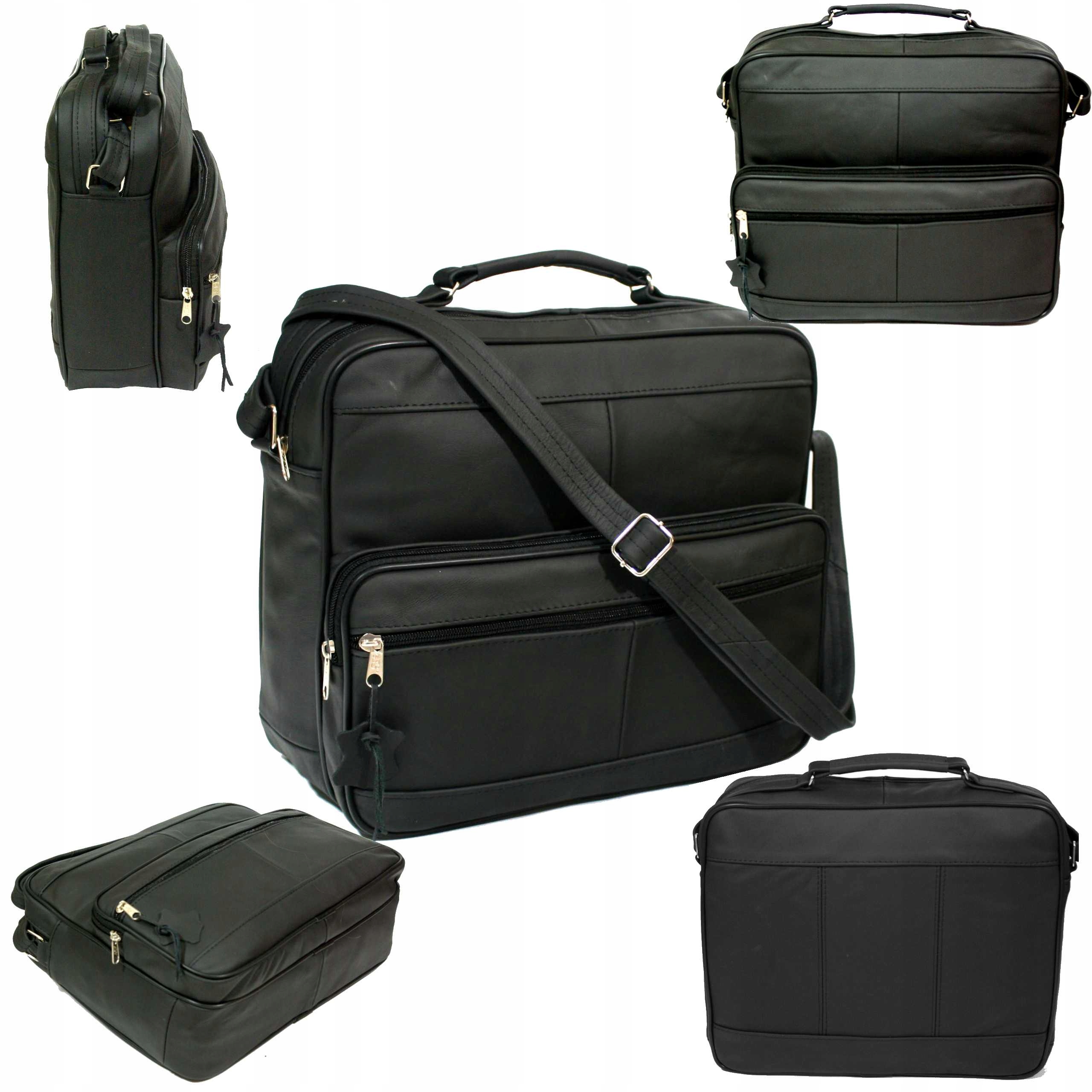 Pánská kožená taška přes rameno s rukojetí kabelka přes rameno polská výroba A4