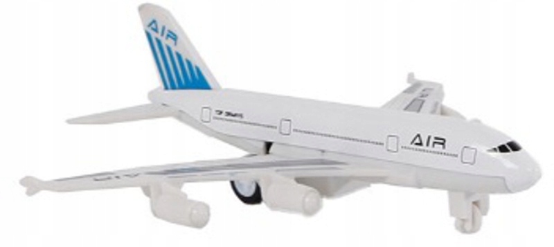 

Samolot Osobowy 14 CM Z Napędem Metalowy Biały