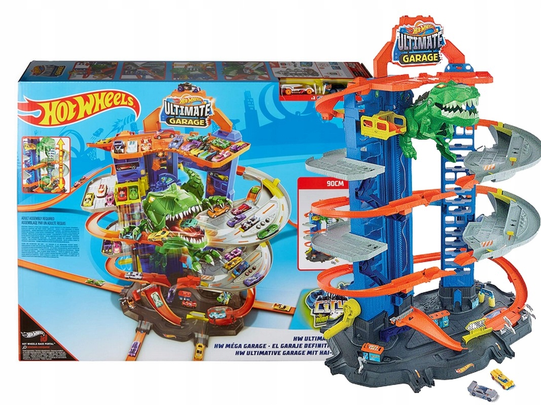 

Hot Wheels Zestaw Garaż Parking T-rexa 2 auta