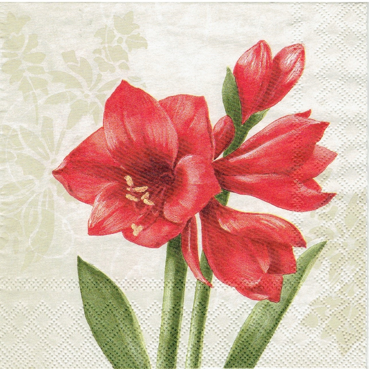 Serwetka decoupage 20T Kwiaty amarylis 1szt
