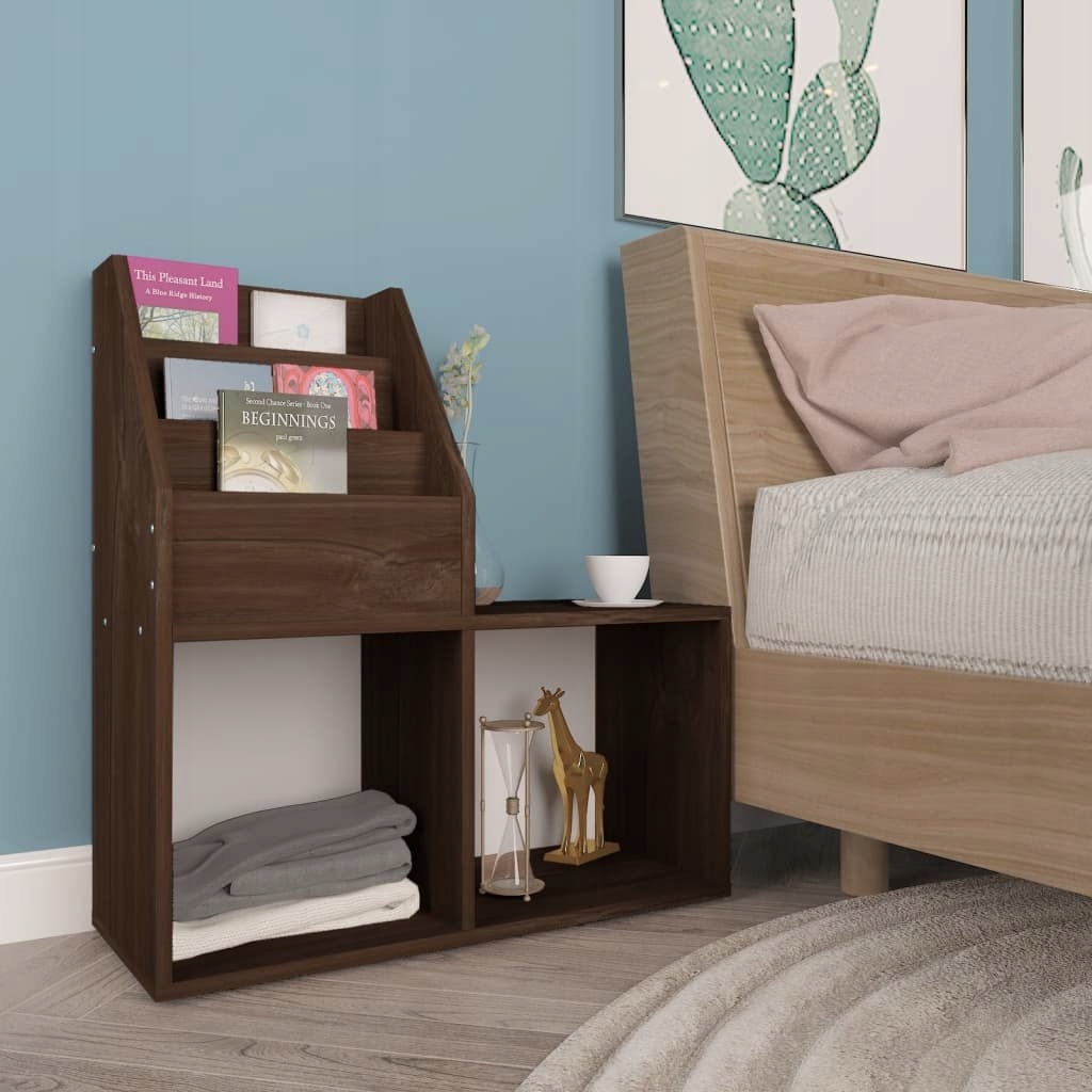 REGAŁ NA CZASOPISMA DLA DZIECI PRZYDYMIONY DĄB 71X30X78,5CM Marka VidaXL