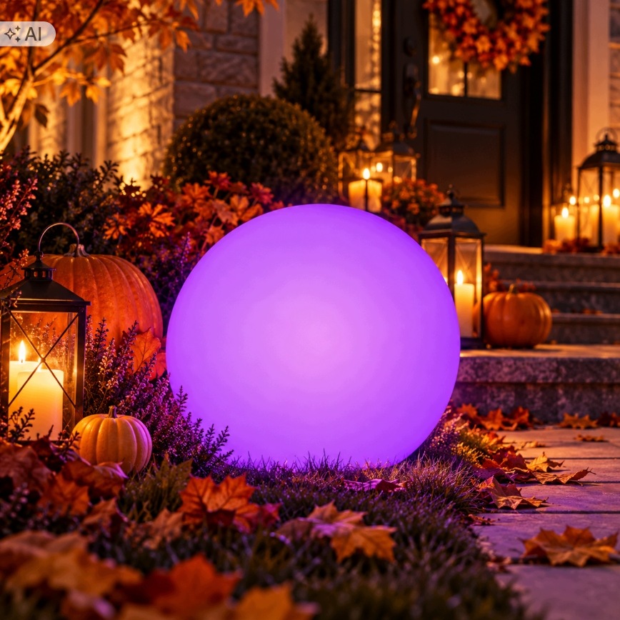Halloweenská Led koule 40 cm Rgb Nabíjecí Usb dálkové ovládání zahradní lampa dekorace