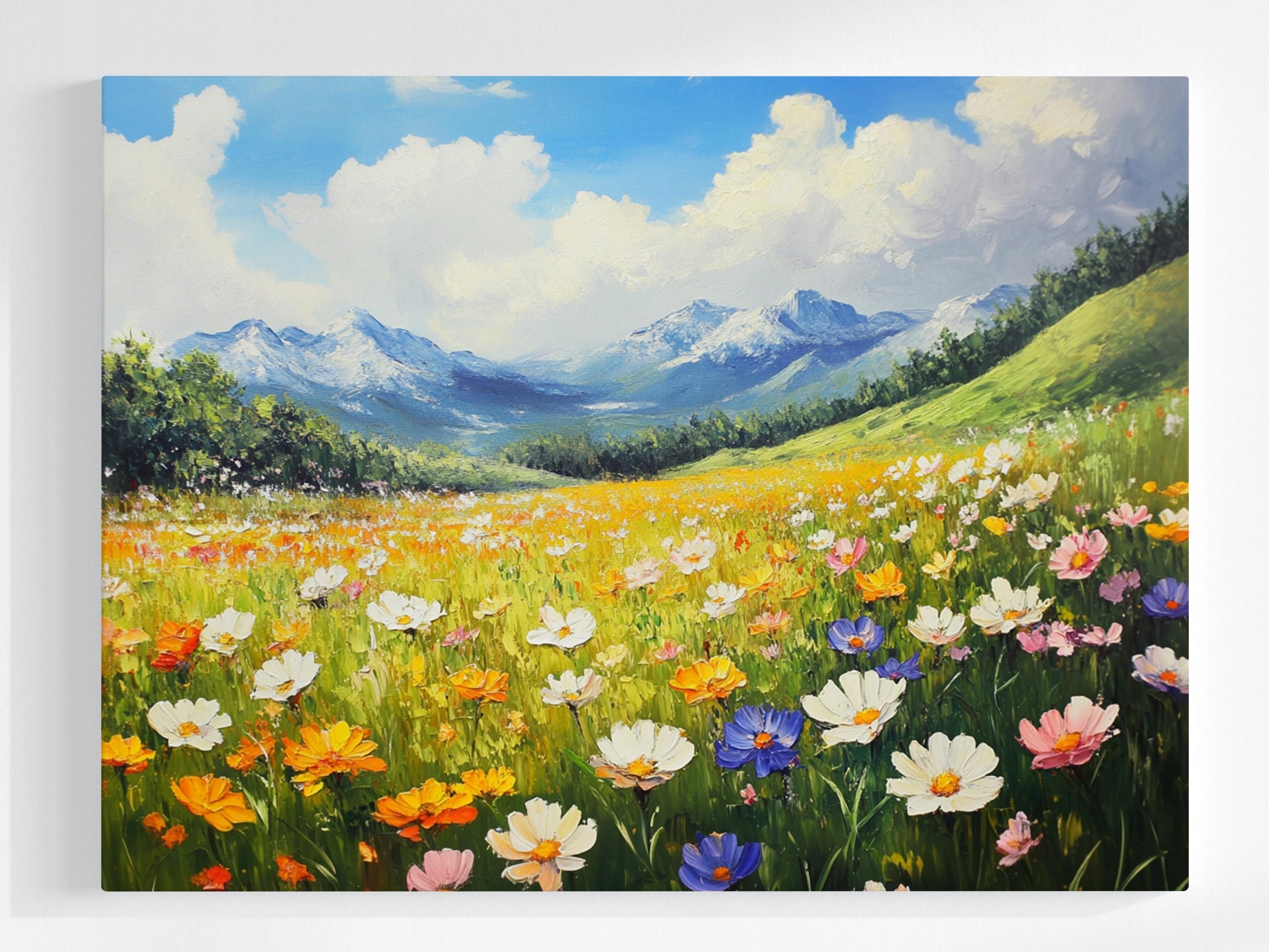 Plakát Horská Louka Polní Květiny Jarní Krajina 100x75