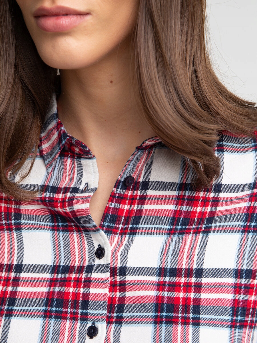 BIG STAR KOSZULA DAMSKA W KRATĘ Z WISKOZY CZERWONA PETRINI 603 XXXL Kolor czerwony