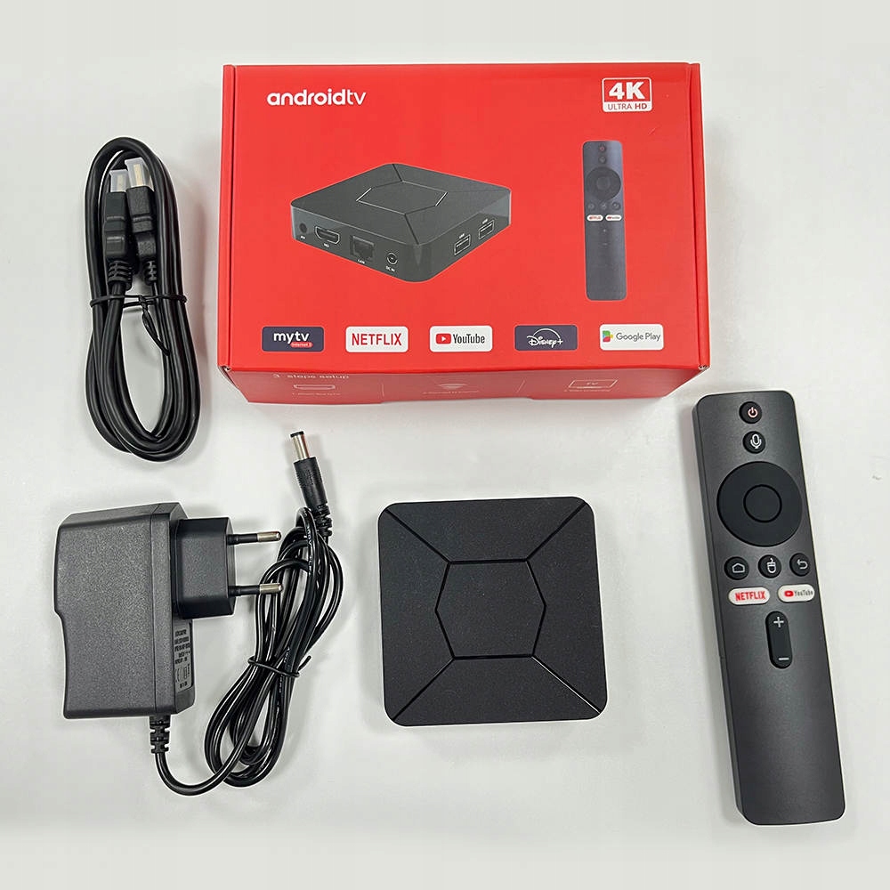 ANDROID SMART TV BOX 4K WiFi BLUETOOTH SMART ODTWARZACZ MULTIMEDIALNY Pojemność dysku 8 GB